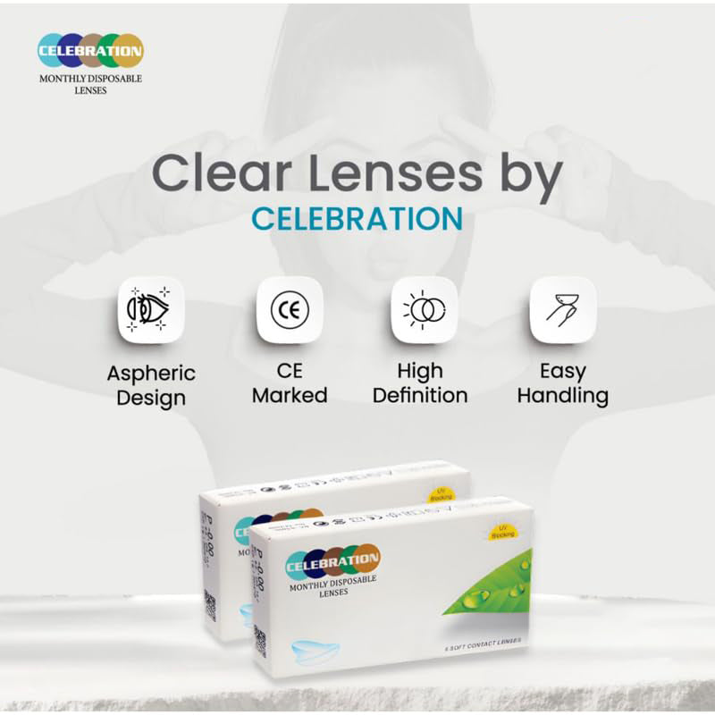 Celebration Monthly Disposable Clear Contact Lens
