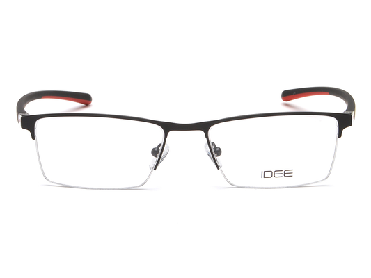 IDEE Rectangle Black Semi-Rimmed Eyeglasses - Unisex