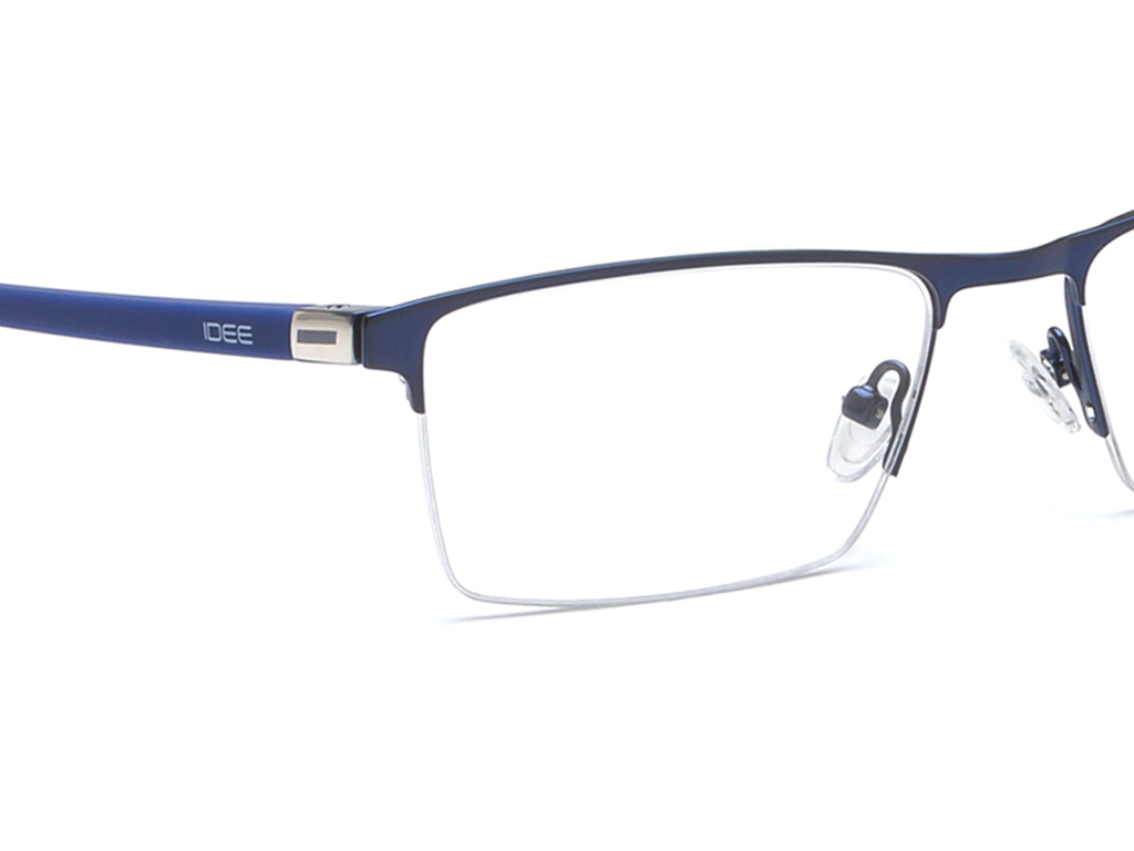 IDEE Rectangle Burgundy Semi-Rimmed Eyeglasses - Unisex