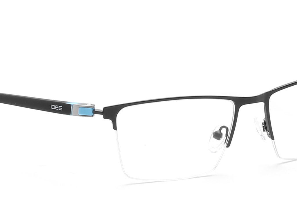 IDEE Rectangle Blue Semi-Rimmed Eyeglasses - Unisex