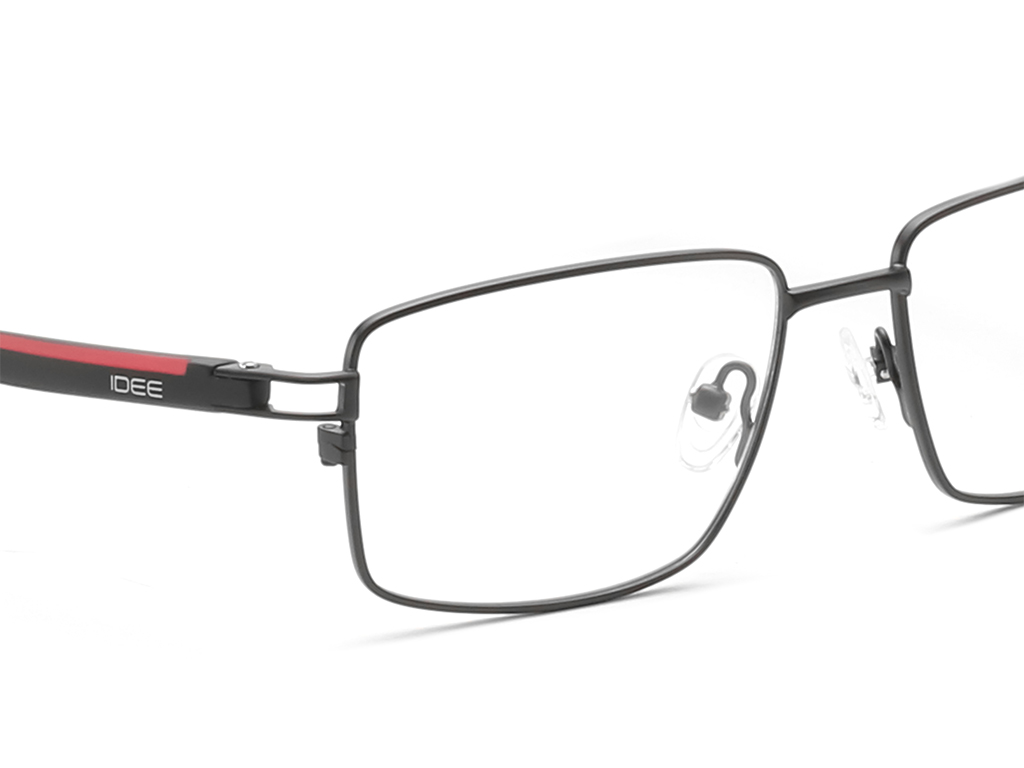 IDEE Rectangle Black Semi-Rimmed Eyeglasses - Unisex