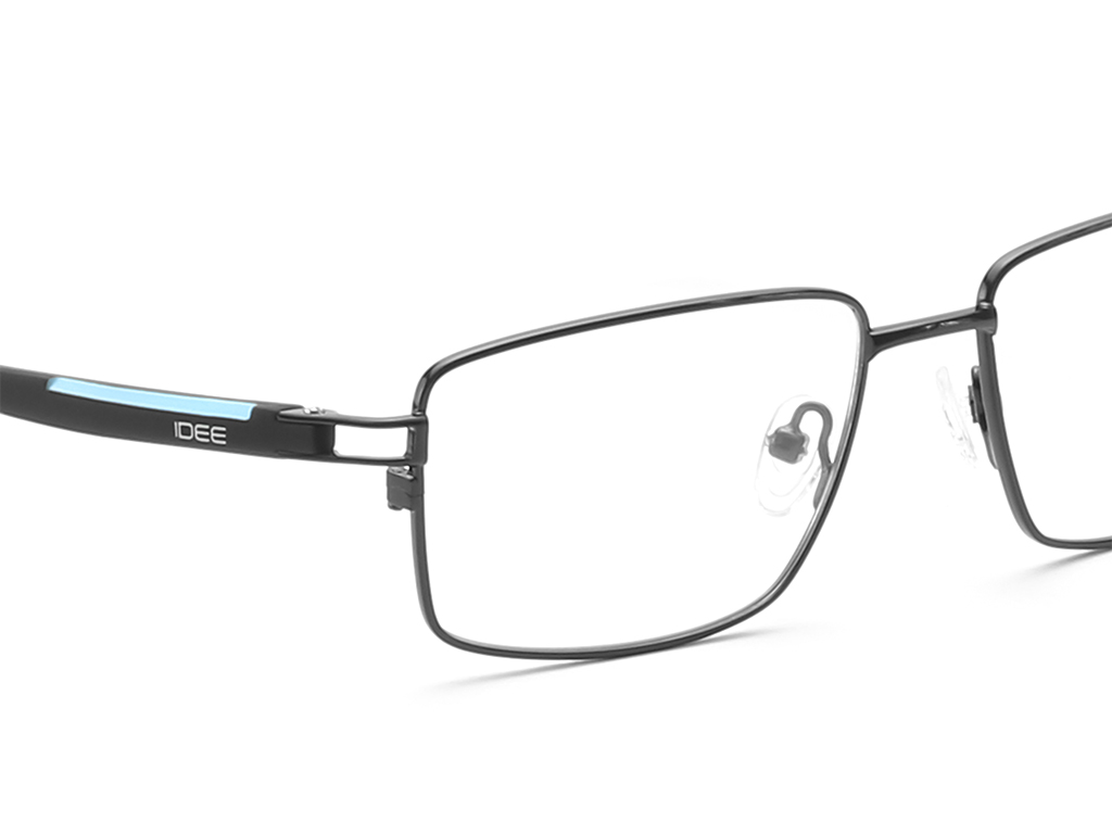 IDEE Rectangle Blue Semi-Rimmed Eyeglasses - Unisex