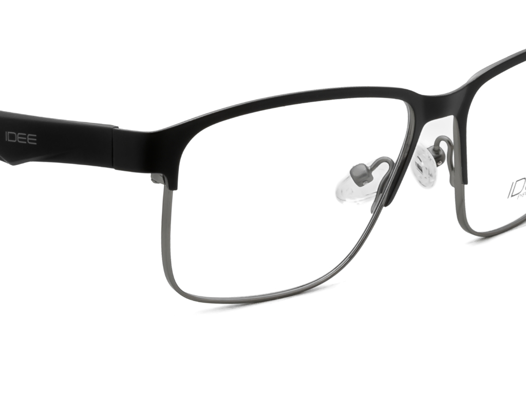 IDEE Rectangle Black Semi-Rimmed Eyeglasses - Unisex