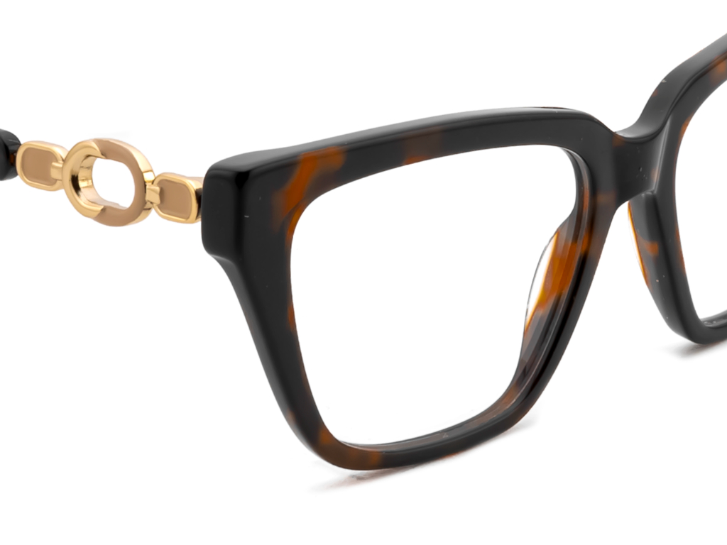 IDEE Rectangle Brown Semi-Rimmed Eyeglasses - Unisex