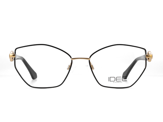 IDEE Rectangle Black Semi-Rimmed Eyeglasses - Unisex