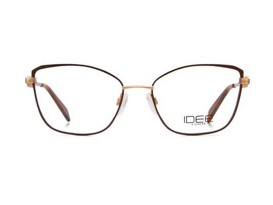 IDEE Rectangle Brown Semi-Rimmed Eyeglasses - Unisex