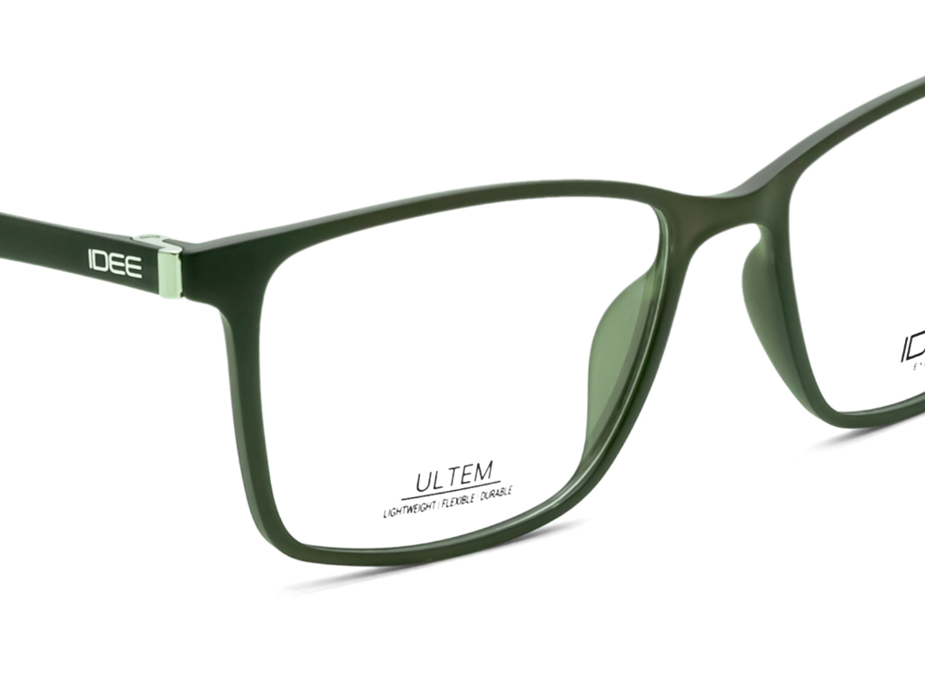 IDEE Rectangle Burgundy Full-Rimmed Eyeglasses - Unisex