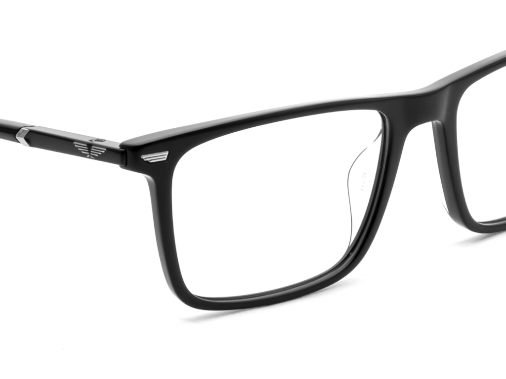 POLICE Square Black Full-Rimmed Eyeglasses - Men