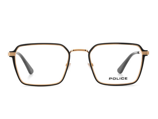 POLICE Square Rose Gold Full-Rimmed Eyeglasses - Men