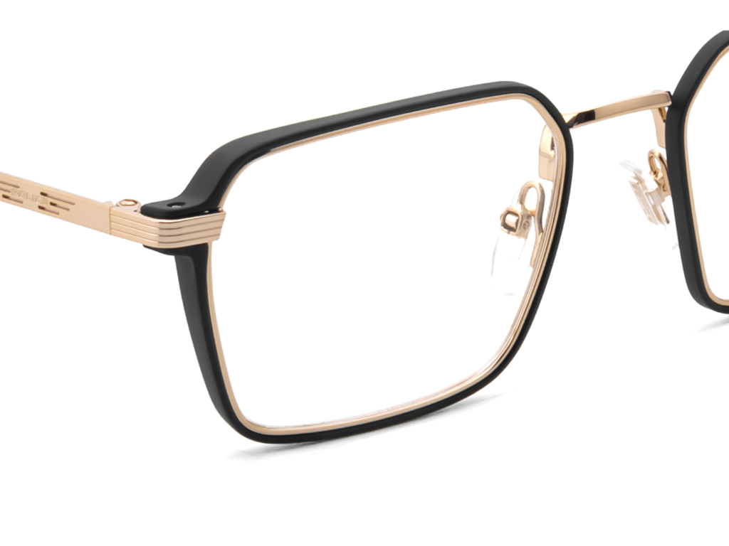 POLICE Square Rose Gold Full-Rimmed Eyeglasses - Men