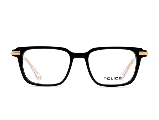 POLICE Square Black Full-Rimmed Eyeglasses - Men