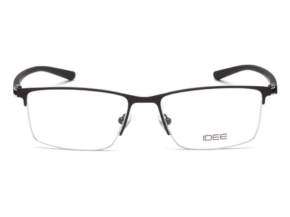 IDEE Rectangle Black & Blue Semi-Rimmed Eyeglasses - Men