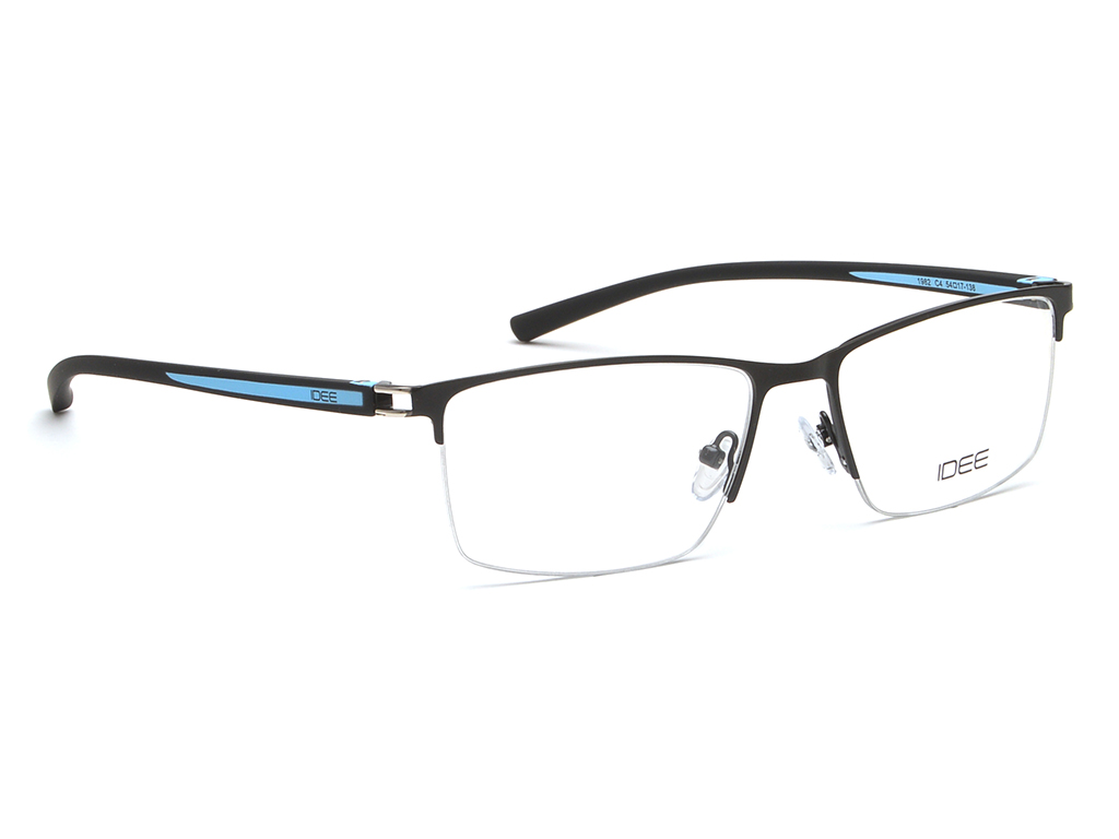 IDEE Rectangle Burgundy Semi-Rimmed Eyeglasses - Unisex