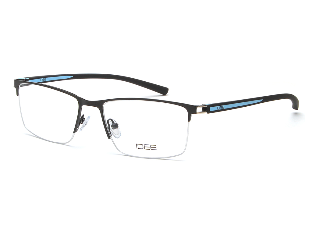 IDEE Rectangle Burgundy Semi-Rimmed Eyeglasses - Unisex