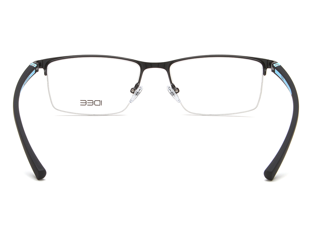IDEE Rectangle Burgundy Semi-Rimmed Eyeglasses - Unisex