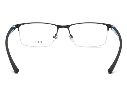 IDEE Rectangle Burgundy Semi-Rimmed Eyeglasses - Unisex