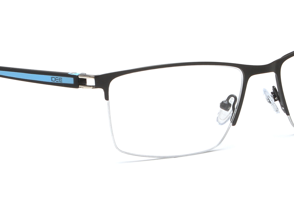 IDEE Rectangle Burgundy Semi-Rimmed Eyeglasses - Unisex