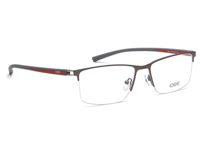 IDEE Rectangle Grey Semi-Rimmed Eyeglasses - Unisex