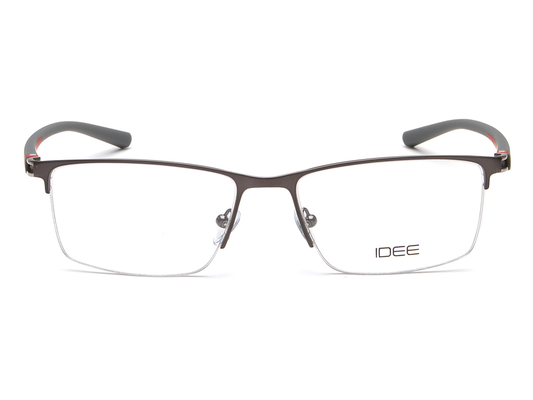 IDEE Rectangle Grey Semi-Rimmed Eyeglasses - Unisex