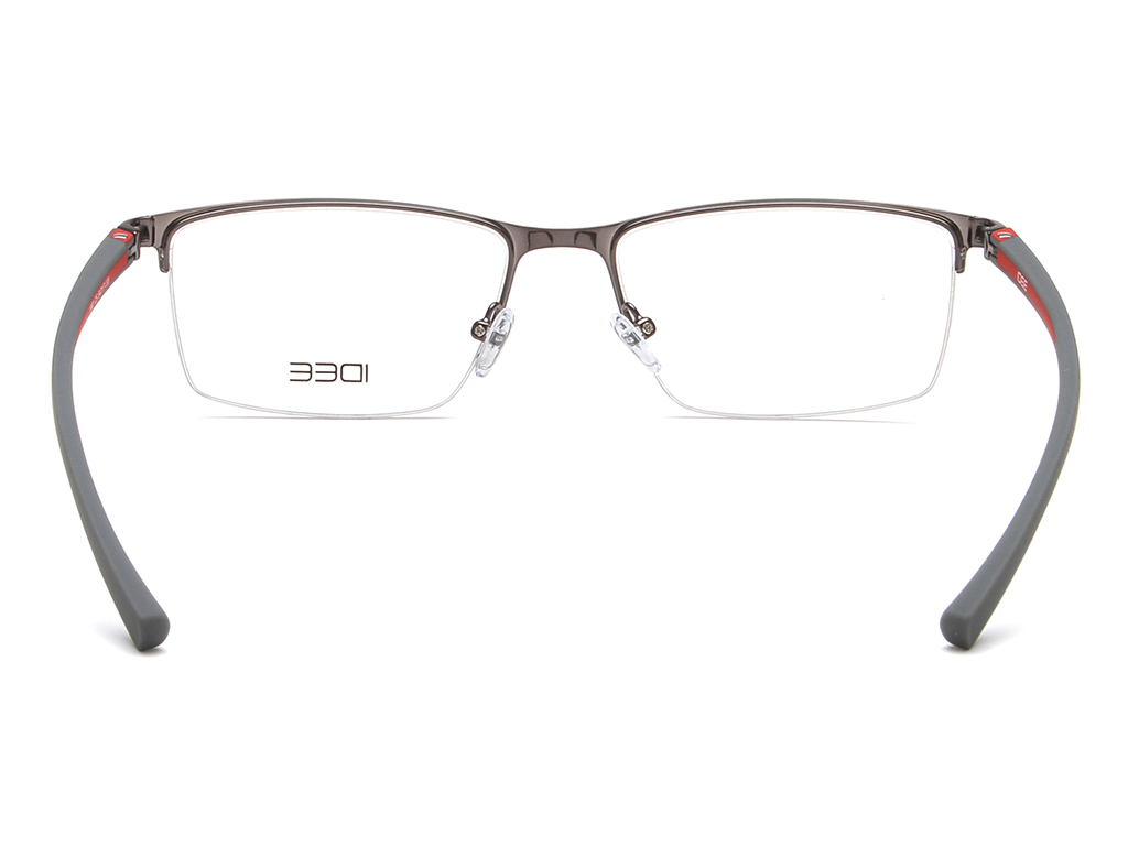 IDEE Rectangle Grey Semi-Rimmed Eyeglasses - Unisex