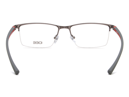 IDEE Rectangle Grey Semi-Rimmed Eyeglasses - Unisex
