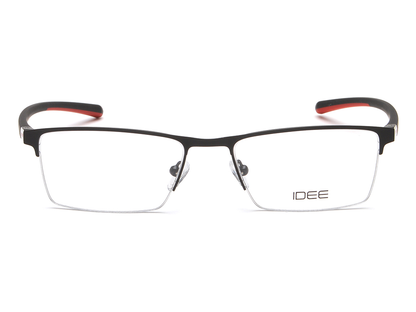 IDEE Rectangle Black Semi-Rimmed Eyeglasses - Unisex