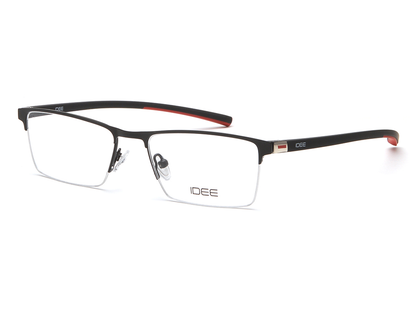 IDEE Rectangle Black Semi-Rimmed Eyeglasses - Unisex