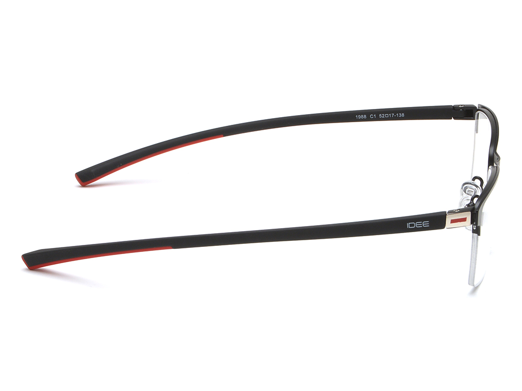 IDEE Rectangle Black Semi-Rimmed Eyeglasses - Unisex