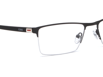 IDEE Rectangle Black Semi-Rimmed Eyeglasses - Unisex