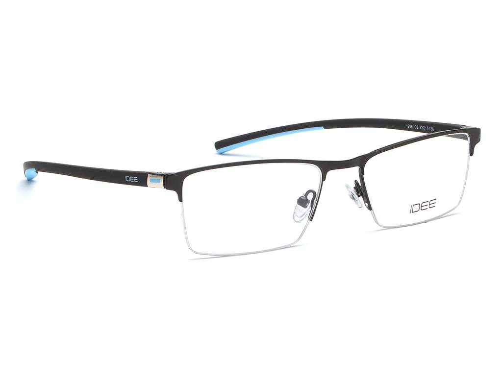 IDEE Rectangle Brown Semi-Rimmed Eyeglasses - Unisex