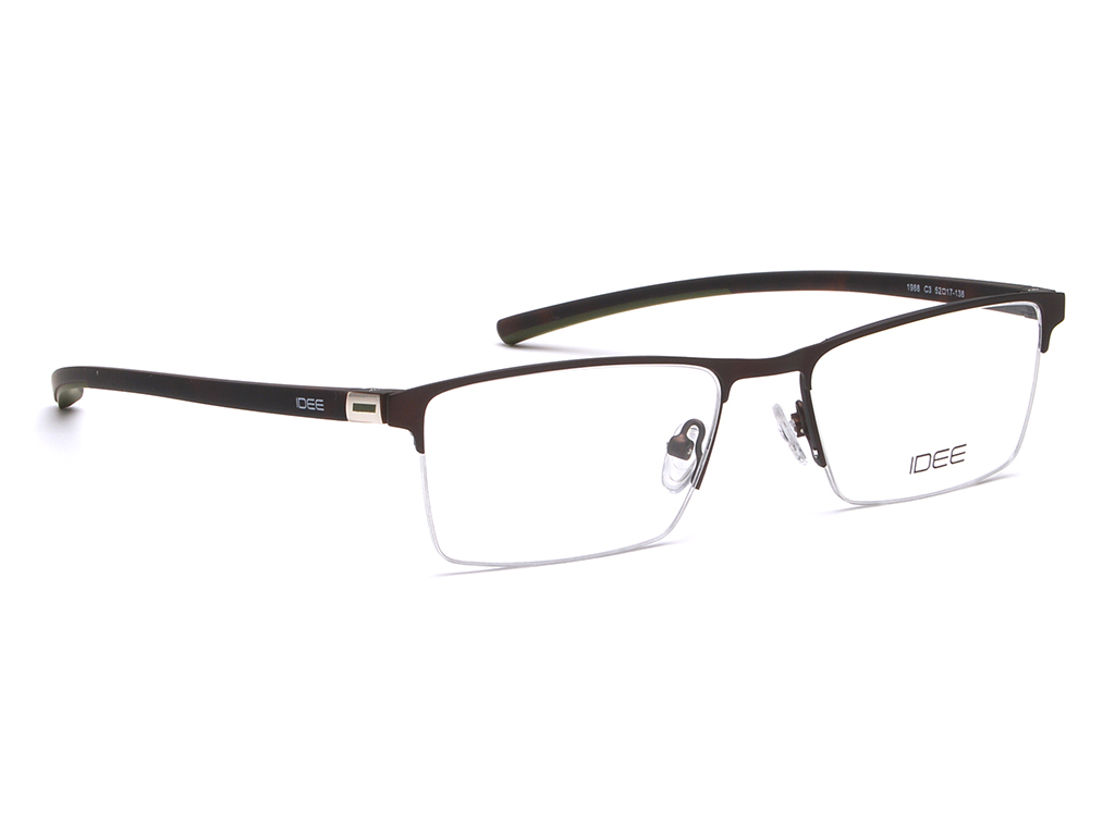 IDEE Rectangle Blue Semi-Rimmed Eyeglasses - Unisex