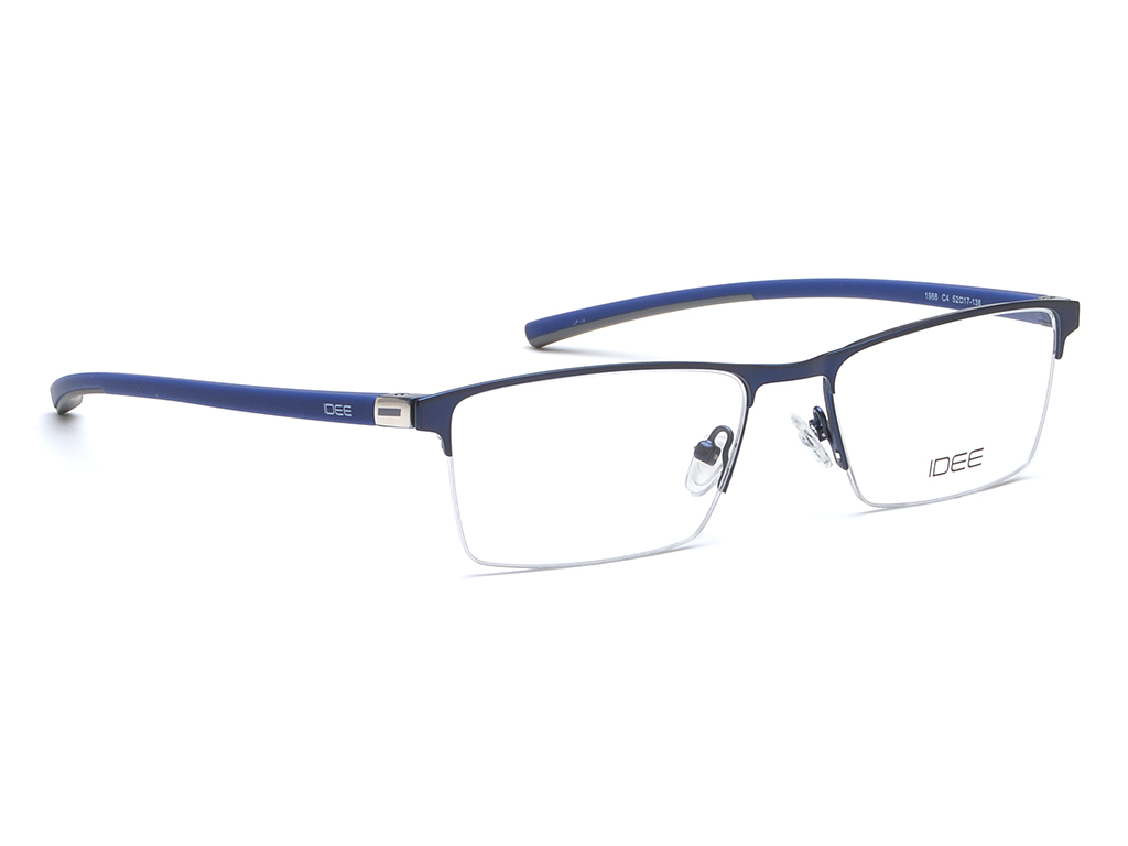 IDEE Rectangle Burgundy Semi-Rimmed Eyeglasses - Unisex
