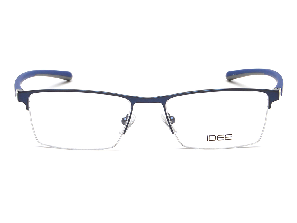 IDEE Rectangle Burgundy Semi-Rimmed Eyeglasses - Unisex