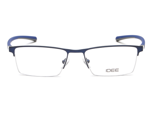 IDEE Rectangle Burgundy Semi-Rimmed Eyeglasses - Unisex