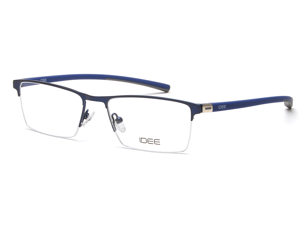 IDEE Rectangle Burgundy Semi-Rimmed Eyeglasses - Unisex