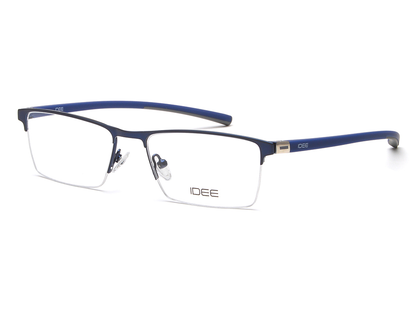 IDEE Rectangle Burgundy Semi-Rimmed Eyeglasses - Unisex
