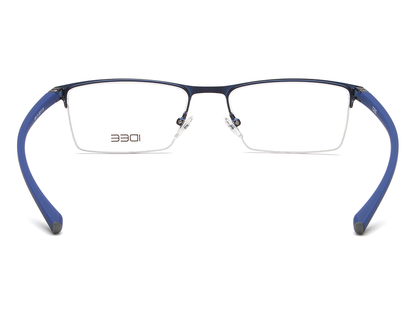 IDEE Rectangle Burgundy Semi-Rimmed Eyeglasses - Unisex
