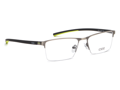 IDEE Rectangle Grey Semi-Rimmed Eyeglasses - Unisex