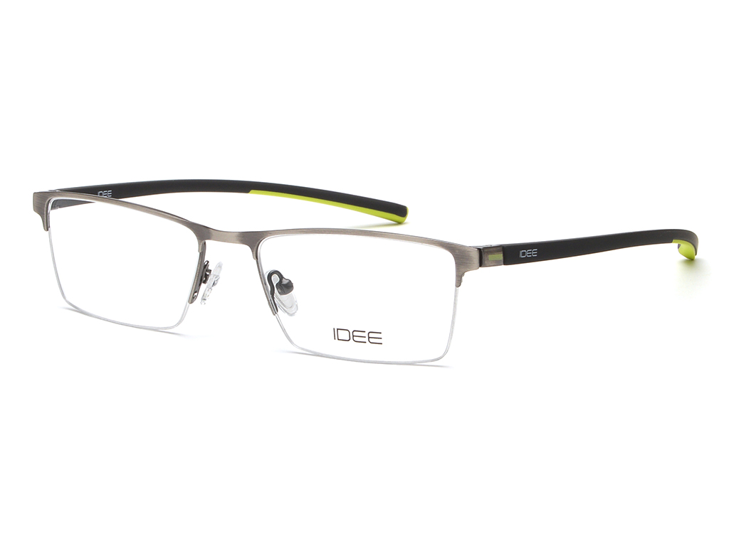 IDEE Rectangle Grey Semi-Rimmed Eyeglasses - Unisex