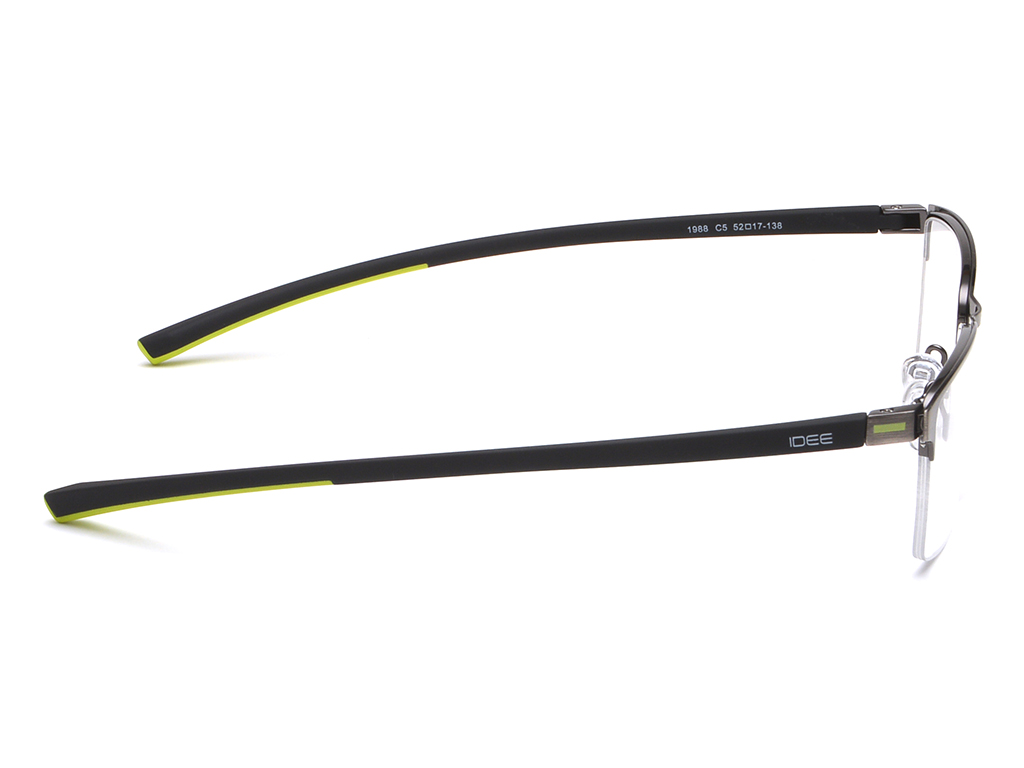 IDEE Rectangle Grey Semi-Rimmed Eyeglasses - Unisex