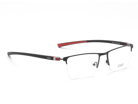 IDEE Rectangle Black Semi-Rimmed Eyeglasses - Unisex