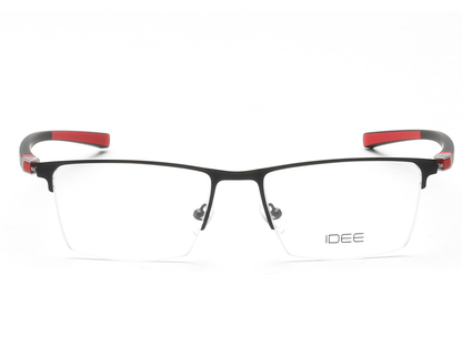 IDEE Rectangle Black Semi-Rimmed Eyeglasses - Unisex