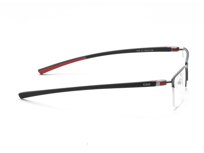 IDEE Rectangle Black Semi-Rimmed Eyeglasses - Unisex