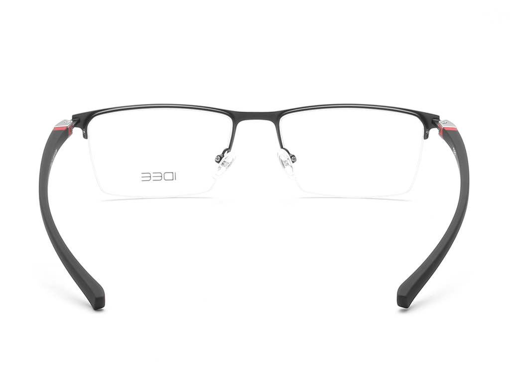 IDEE Rectangle Black Semi-Rimmed Eyeglasses - Unisex