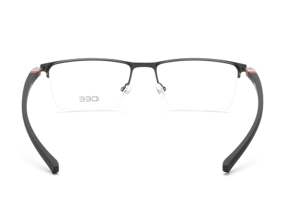 IDEE Rectangle Black Semi-Rimmed Eyeglasses - Unisex