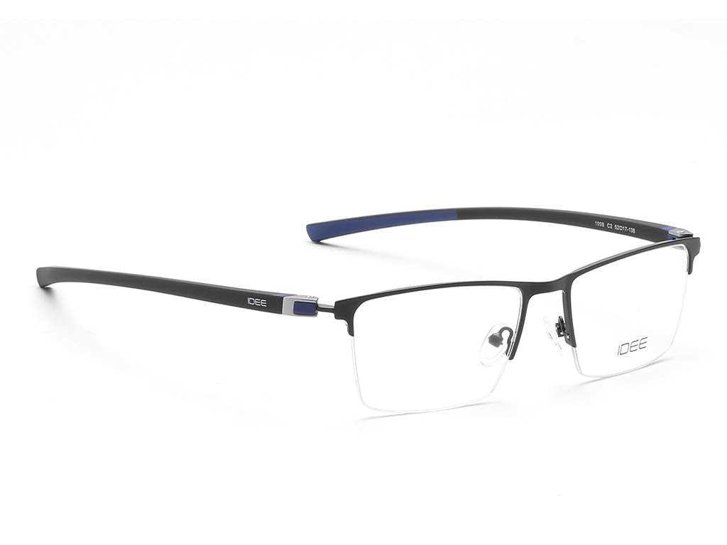 IDEE Rectangle Brown Semi-Rimmed Eyeglasses - Unisex