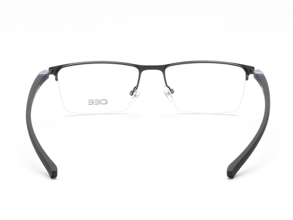 IDEE Rectangle Brown Semi-Rimmed Eyeglasses - Unisex