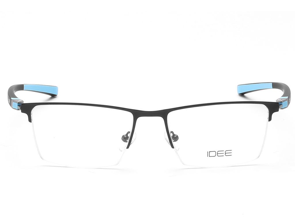 IDEE Rectangle Blue Semi-Rimmed Eyeglasses - Unisex