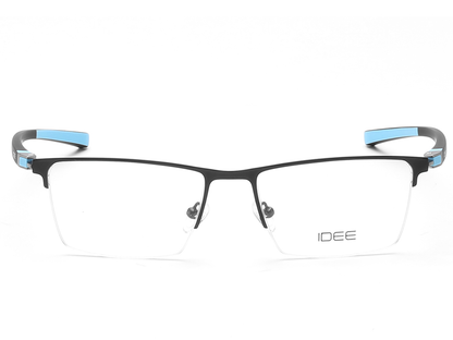 IDEE Rectangle Blue Semi-Rimmed Eyeglasses - Unisex