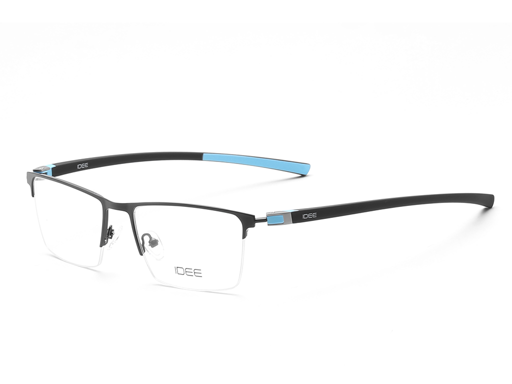 IDEE Rectangle Blue Semi-Rimmed Eyeglasses - Unisex